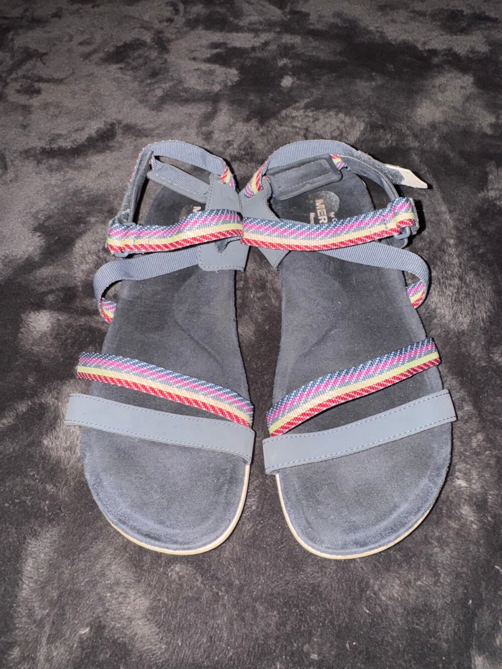 Merrell Turbulence Sandals US 9 Gray Memory Foam Straps